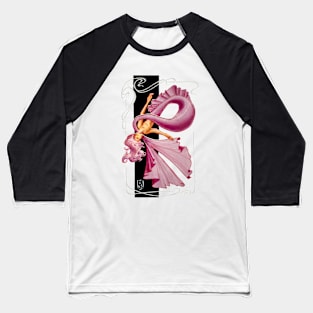 Pink japanese mermaid Baseball T-Shirt